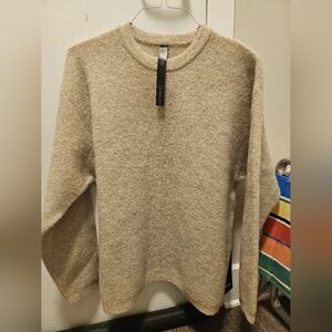 Lululemon Alpaca Wool-Blend Crewneck Sweater in Heathered White Opal